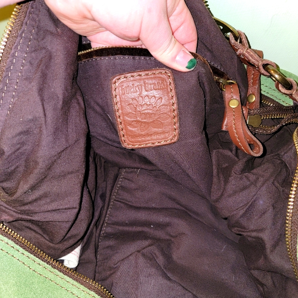 Lucky Brand suede leather boho purse